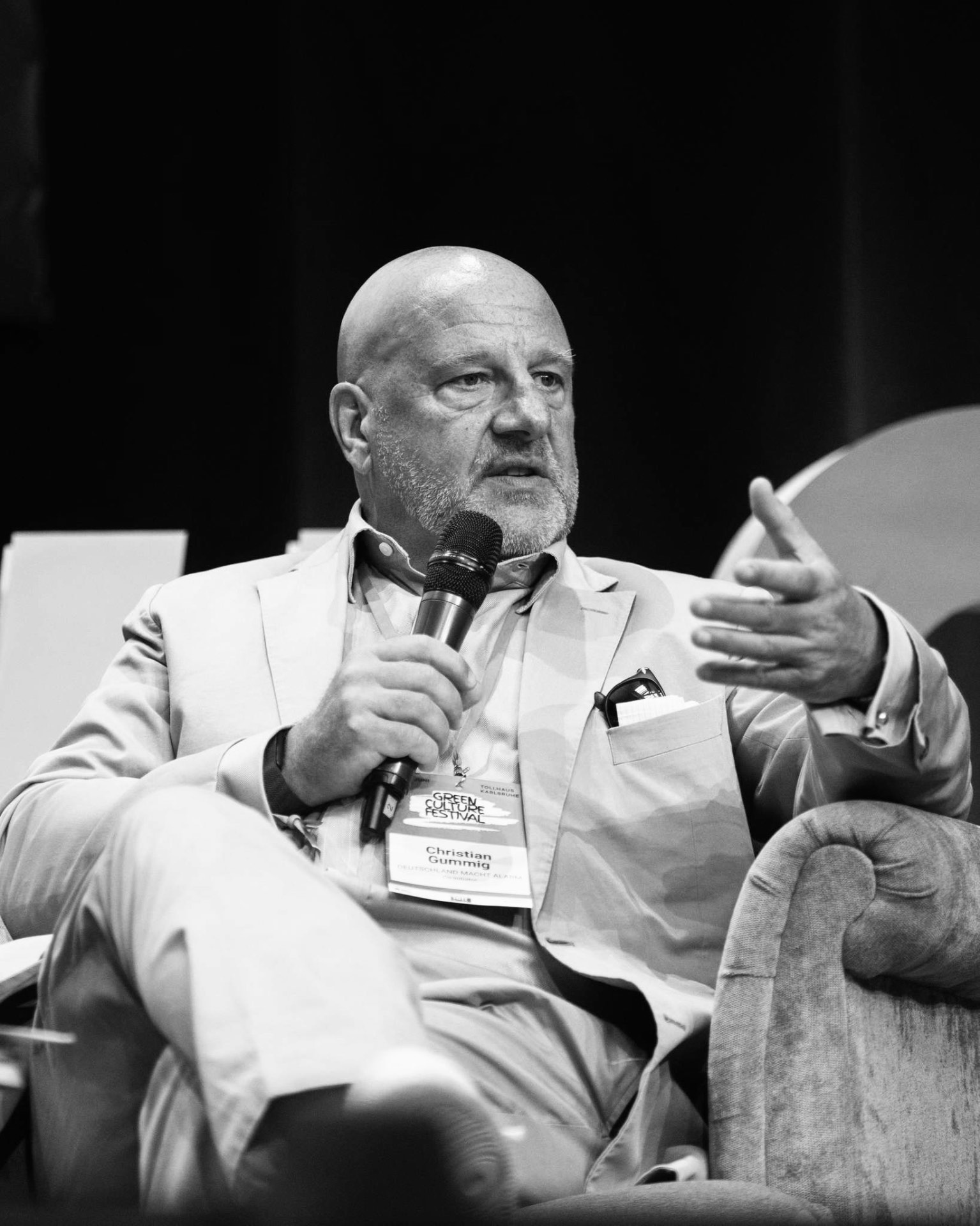 Christian Gummig als Panel-Moderator auf dem Green Culture Festival